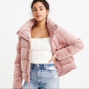 Abercrombie & Fitch Mini Velvet Puffer Jacket
